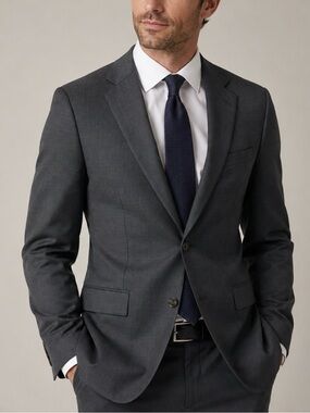 Ted Baker Dark Gray Two-Button Wool Suit Jacket